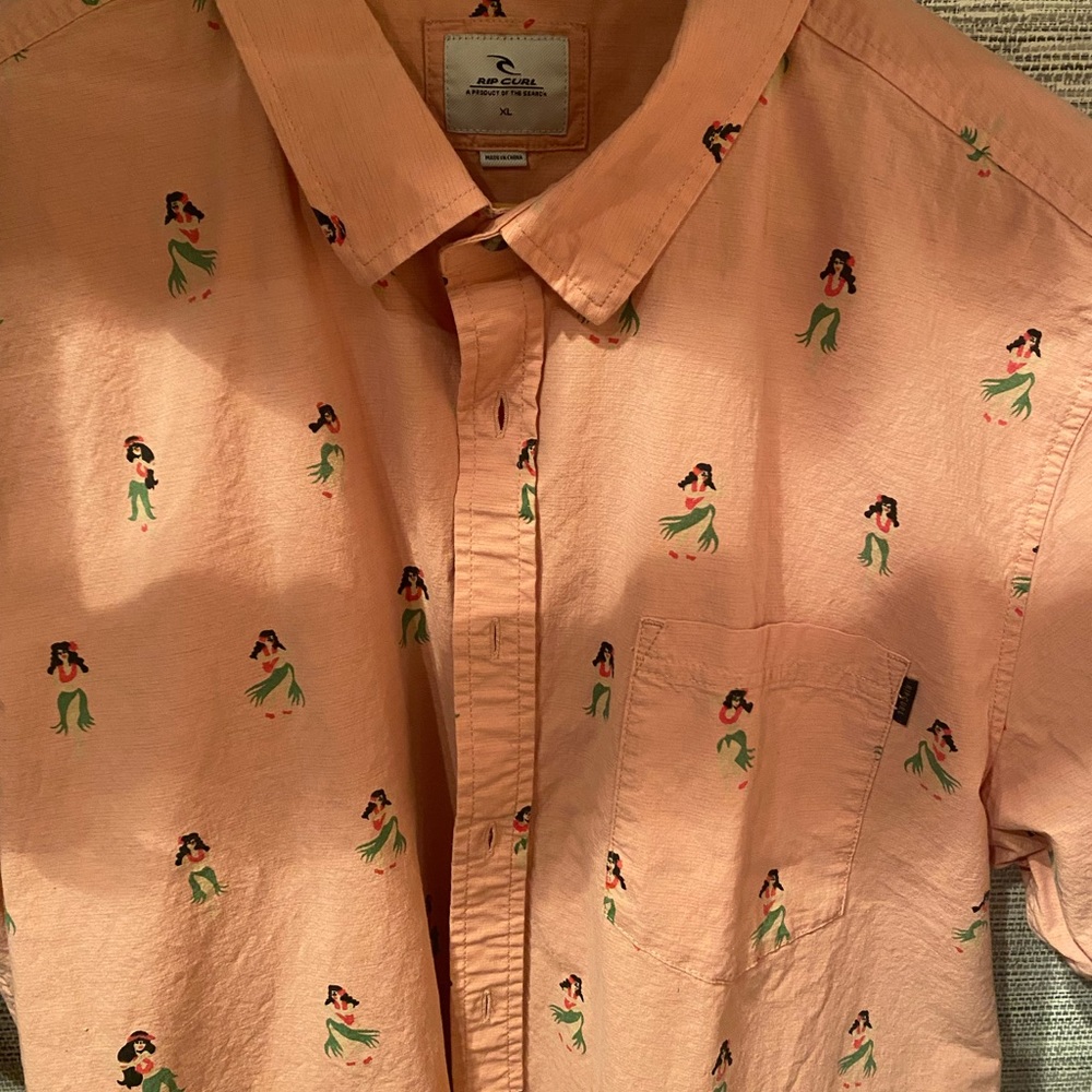 Rip curl casual shirt with retro Hawaiian print